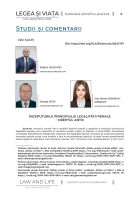 Începuturile principiului legalității penale – dreptul antic